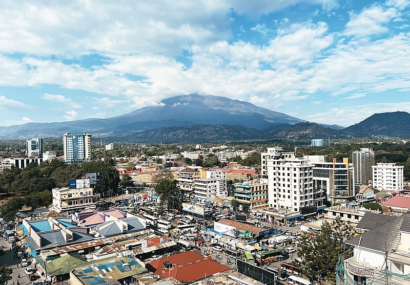 Arusha city view from above